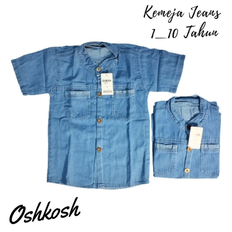 Kemeja Jeans Anak Pendek 1-10 Tahun