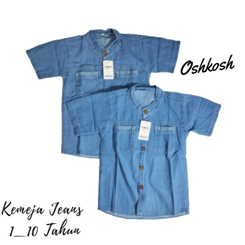 Kemeja Jeans Anak Pendek 1-10 Tahun