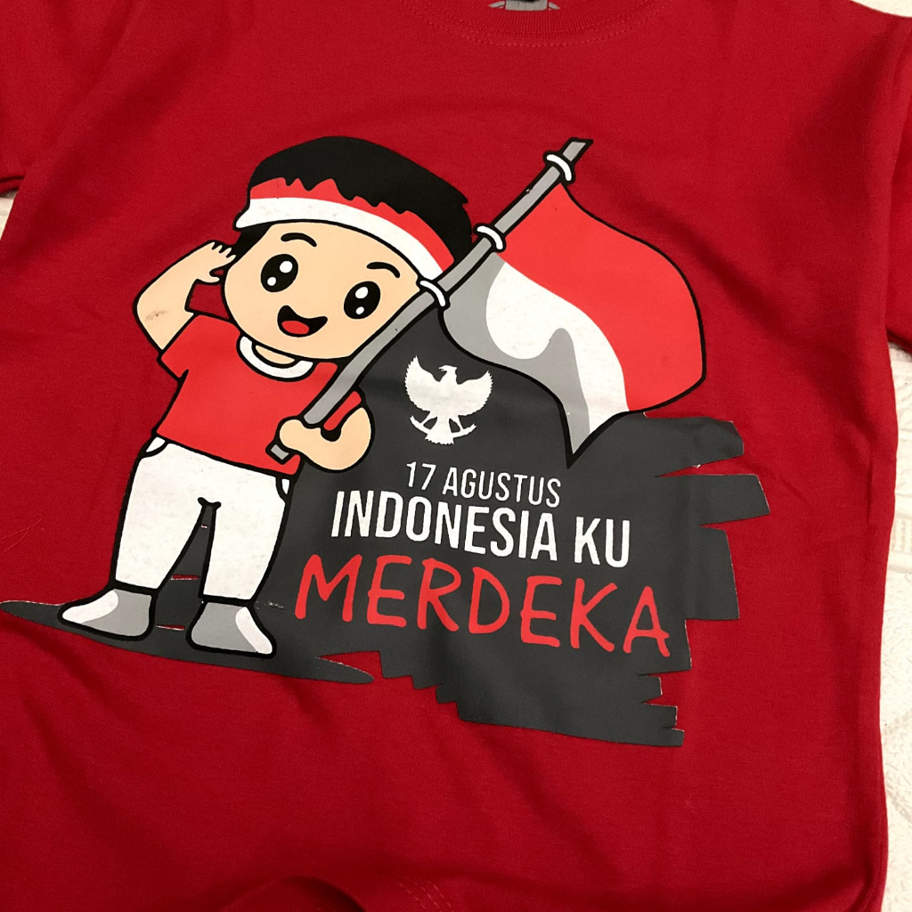 KAOS DISTRO ANAK UPLINE MERAH BENDERA KIDS / D.SHELTER