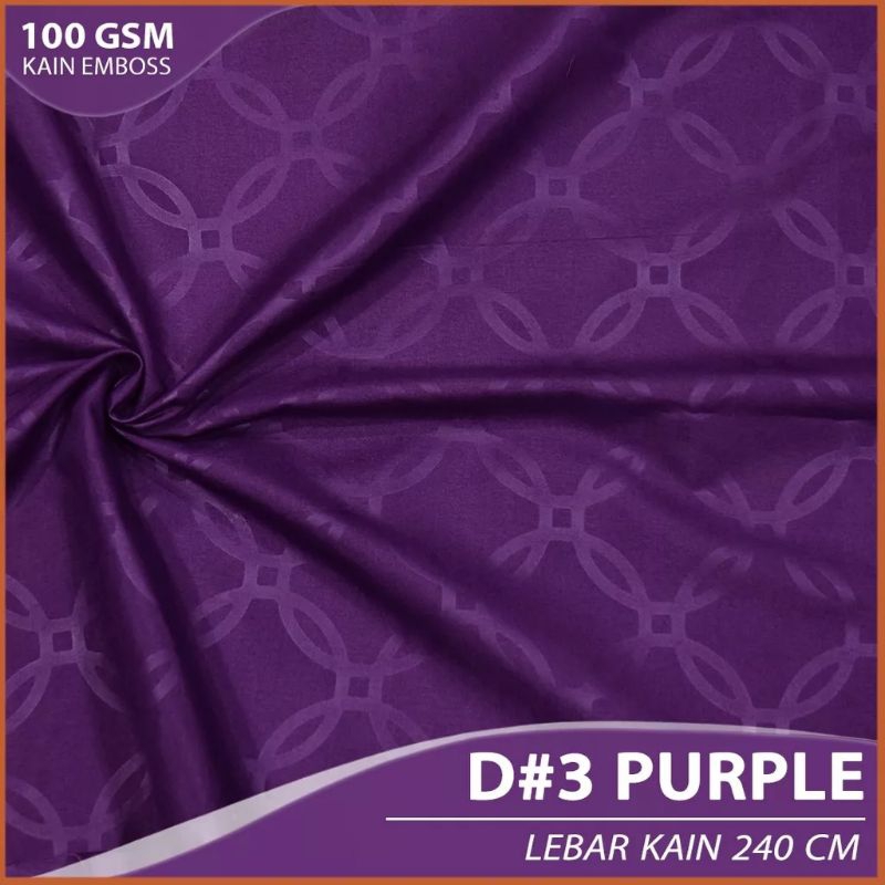 Gorden Kolong dapur Poni Polos Emboss Ungu / Gorden Custom/ Gorden Jendela