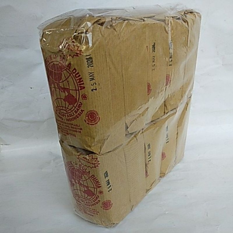 kopi bubuk bola dunia lampung 1kg isi 10 bungkus.kopi bola dunia 100% asli