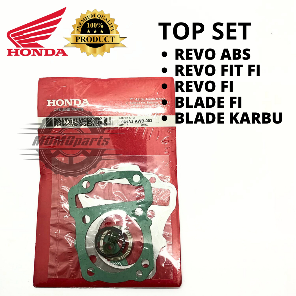 ORIGINAL PAKING GASKET TOP SET TOPSET HONDA KWB REVO ABS ABSOLUTE FIT BLADE KARBU FI INJEKSI KUALITA