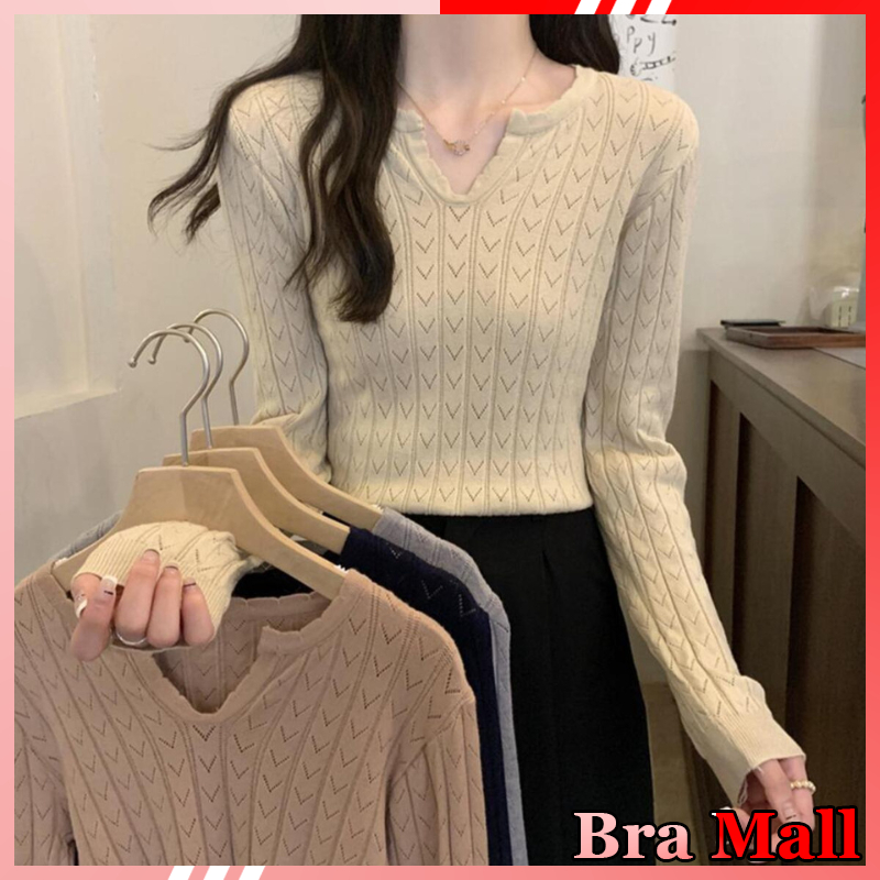 【 Bra Mall 】BJ-030 Atasan Wanita Korean Style Lengan Panjang Turtleneck Rajut Import Premium | Baju Import Rajut Turtleneck Lengan Panjang