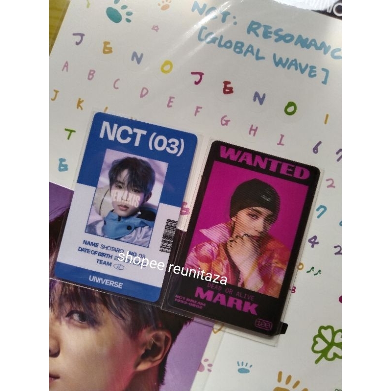 Photocard pc mark lee lenticular glitch ver nct dream + id universe shotaro