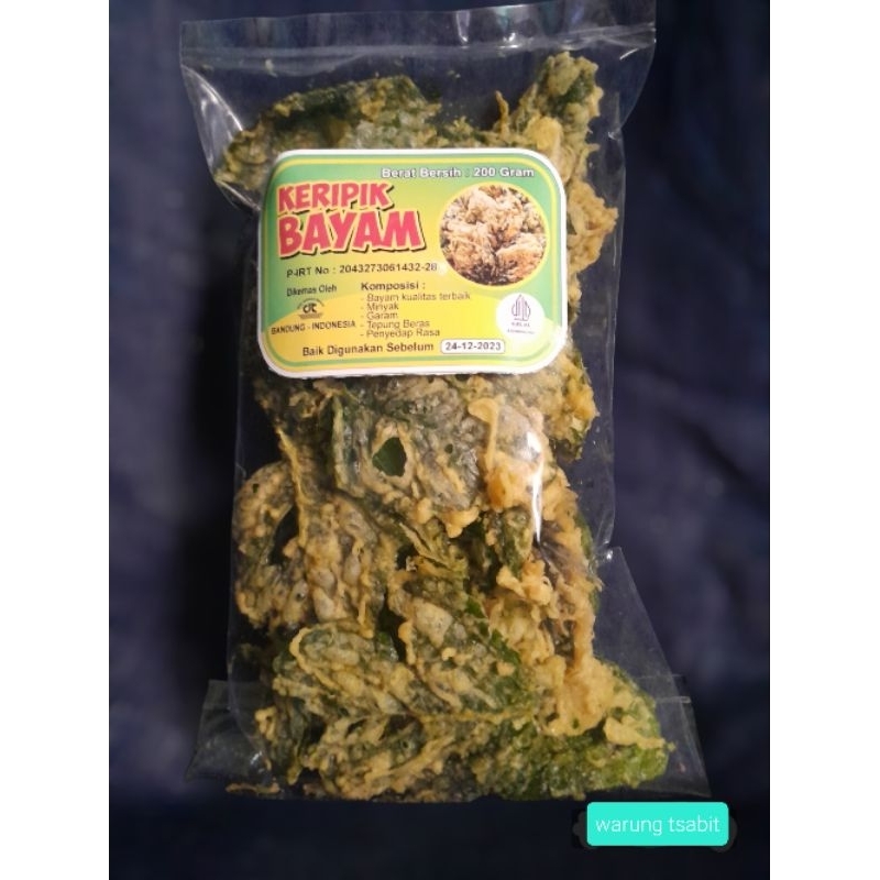 

keripik bayam cemilan khas bandung cemilan gurih renyah
