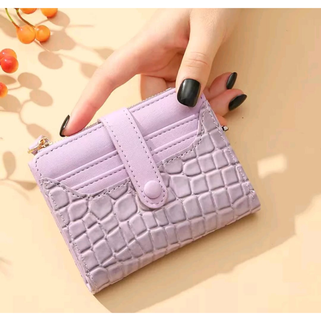 Genie Wallet Dompet Wanita / Original Realpic Croco Leather / Tas Mini