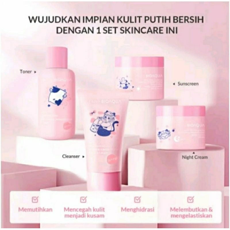 BIOAQUA 4pc Paket Niacinamide Glowing &amp; Brightening Set