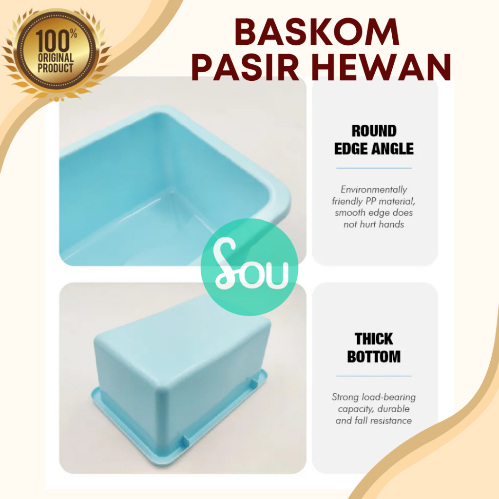 Bak Pasir Kucing/ Litter Box Sedang / Bak Pasir kucing Besar , Bak pasir / Bak Cupang