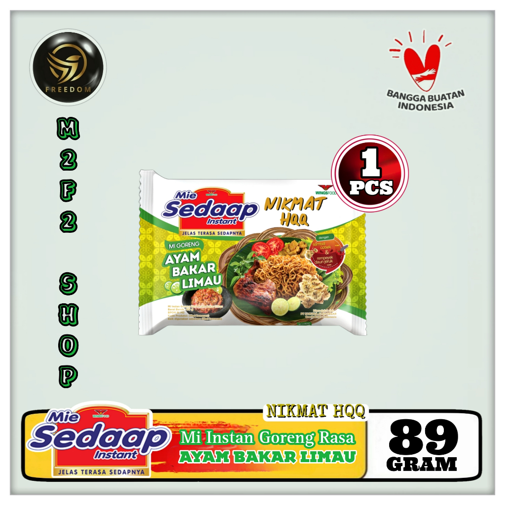 

Mie Sedaap Instant Goreng Ayam Bakar Limau Nikmat HQQ | Bag - 89 gr (Kemasan Satuan)