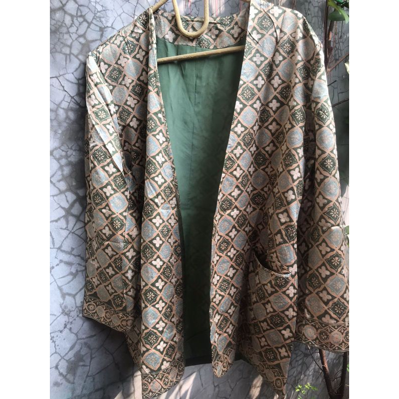 PL blazer vintage blazer motif blazer wanita