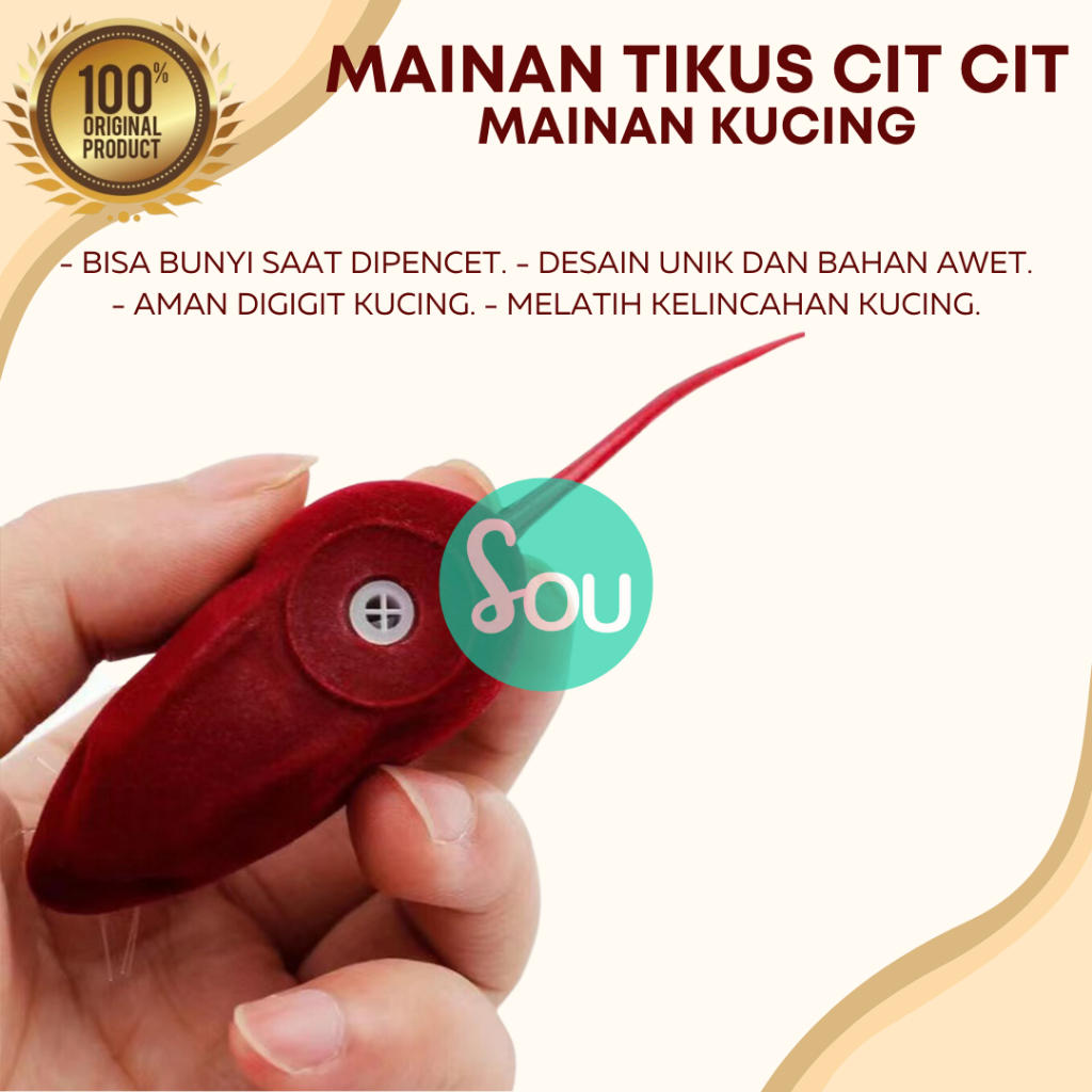 Mainan Tikus Kucing Cat Toys Bunyi Cit Cit Lucu