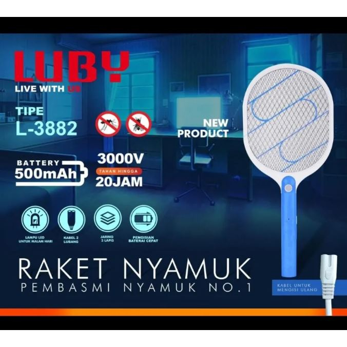 Raket Nyamuk Listrik Luby L-3882