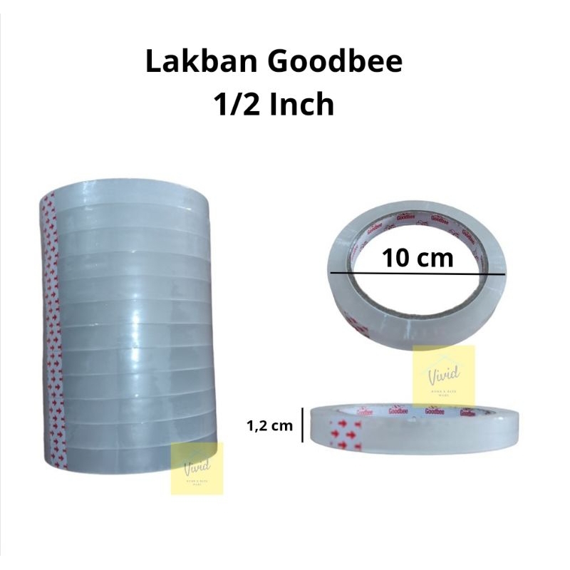 

Lakban Kecil 1/2 inci 80 yard full - Selotip Goodbee Lakban - 1pcs