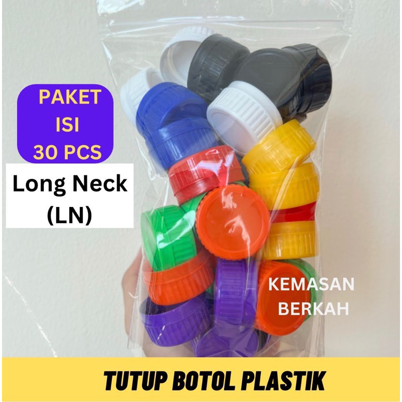 Tutup Botol Plastik Kemasan Minuman Aqua Cleo air mineral (isi 30 pcs)