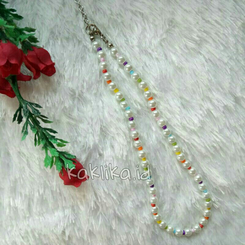 Kalung Mutiara Manik Mote Vintage Wanita