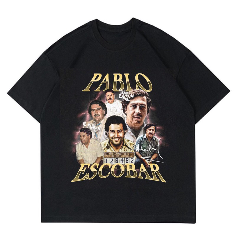 BAJU KAOS VINTAGE PABLO ESCOBAR “REBELLIN CARTEL” |T-SHIRT PABLO ESCOBAR NARCOS| BAJU KAOS OVERSIZE 