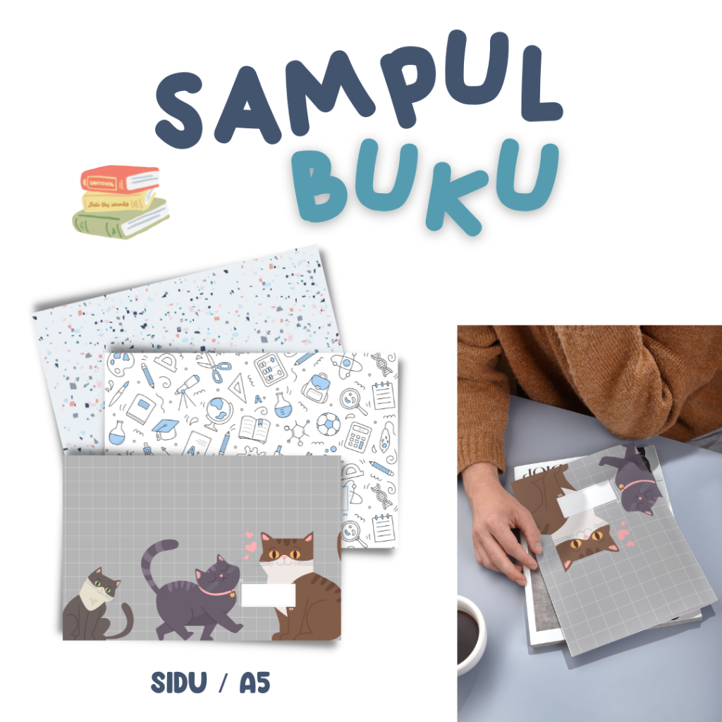 

[SIDU A5] Sampul Buku - Sampul Buku Motif Estetik Ukuran Standar Sidu A5 - Custom Desain Sendiri