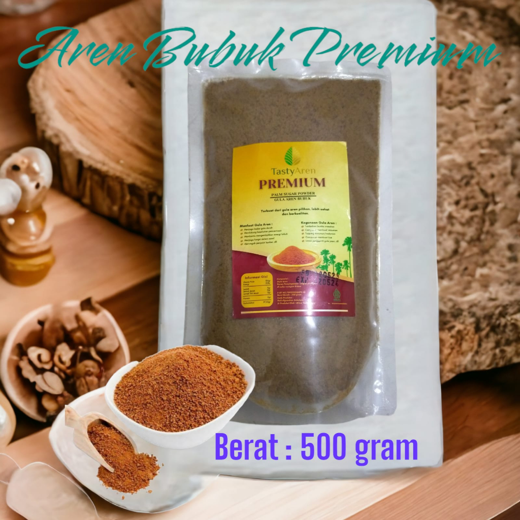 

Arenga Palm Sugar / Gula Aren Bubuk Premium / Gula Semut Ukuran 500 gram