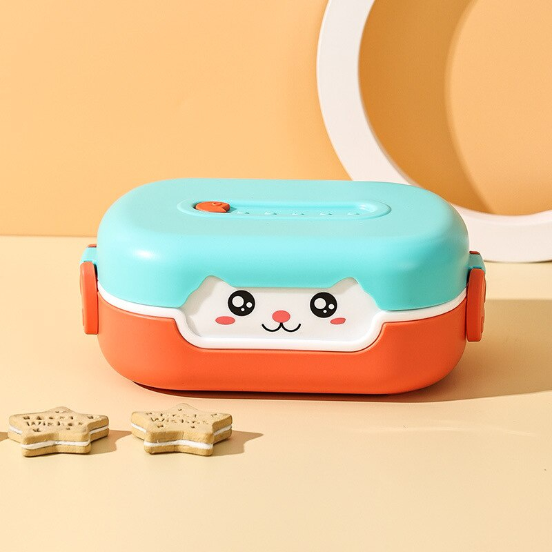 KOTAK MAKAN NEKO / LUNCH BOX KUCING PORTABLE 2 SEKAT F1101