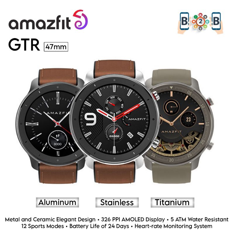 Amazfit GTR 47mm Smartwatch AMOLED Screen GPS Smart Watch