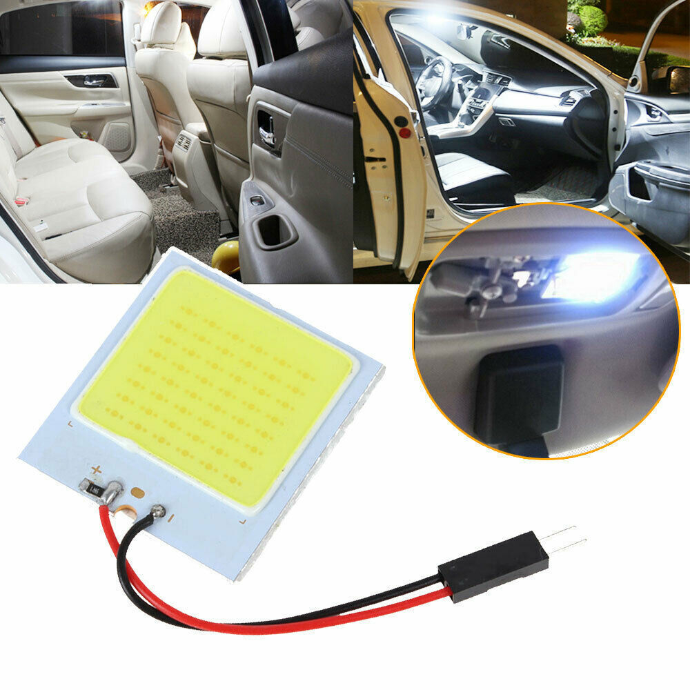 LED Plasma COB Super White 48SMD Interior Car Panel Light 12V Lampu Kabin Plafon Spextrum 40X35 mm