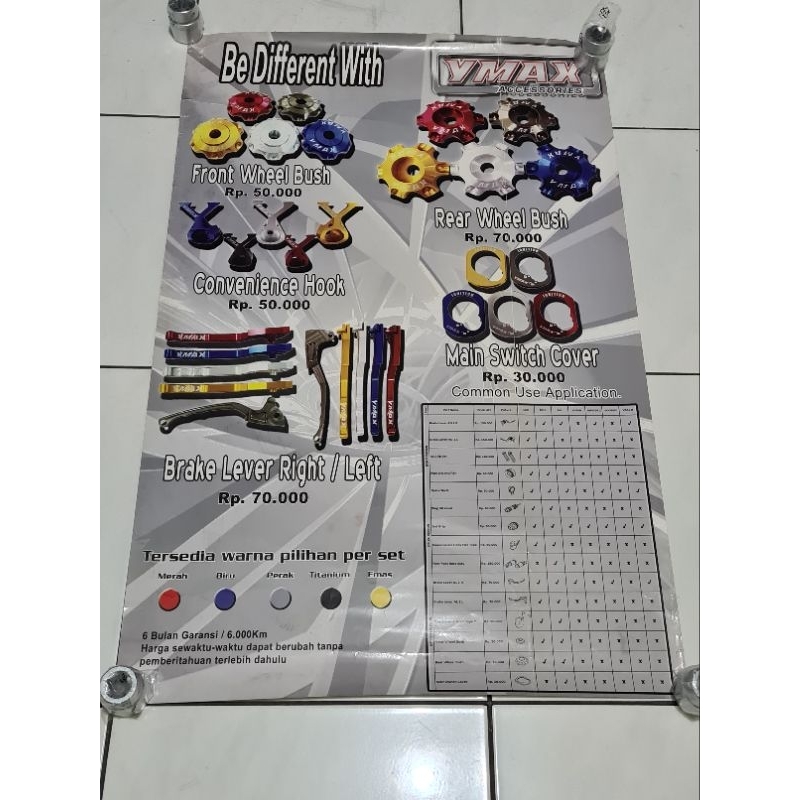 Poster Jumbo Acesoris Motor YAMAHA YMAX ORI