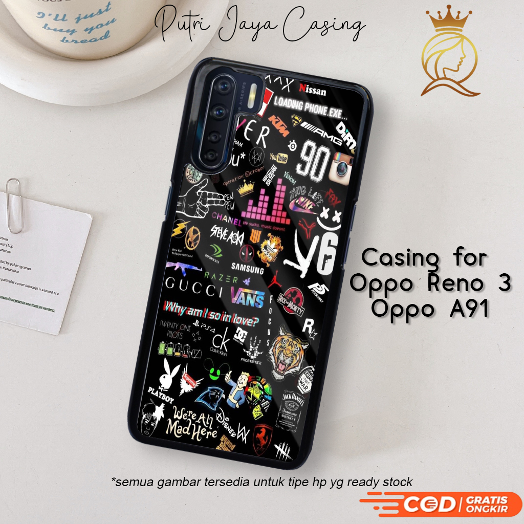 Case Hp Oppo Reno 3 A91 Casing Oppo Reno 3 A91 Motif AESTHEBLACK Casing Terbaru Case Karakter Lucu K