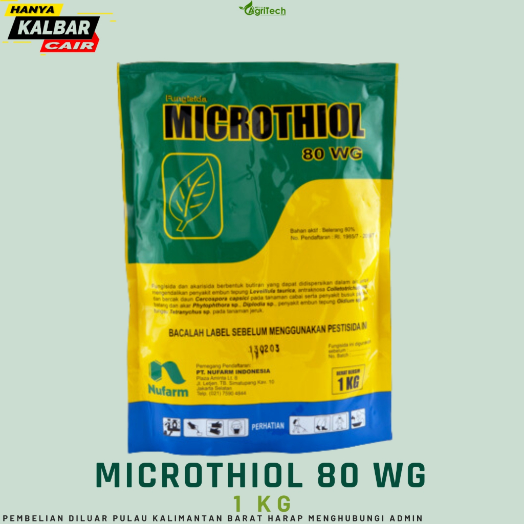 MICROTHIOL 80 WG BAHAN AKTIF BELERANG KEMASAN 1 KG FUNGISIDA TANAMAN