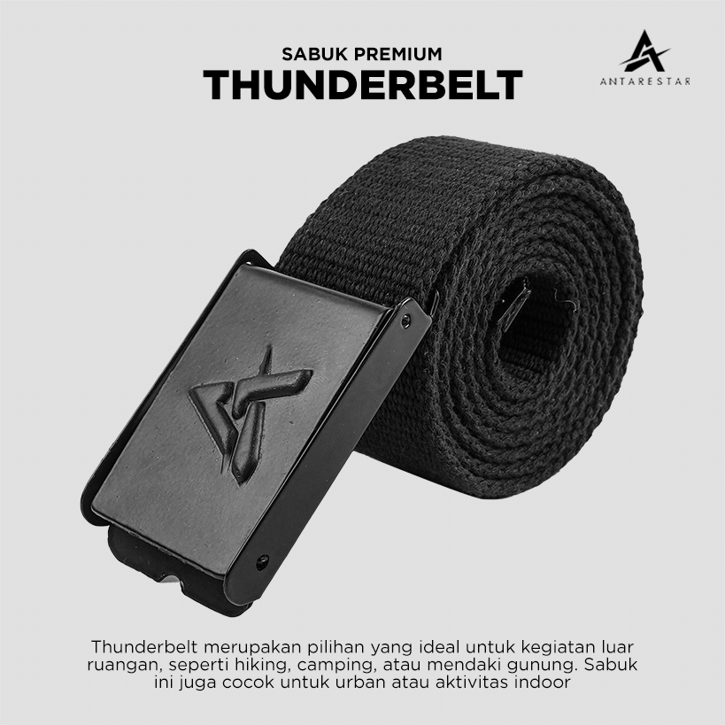 Sabuk Pria Dewasa Ikat Pinggang Thunderbelt Series Sabuk Stainless Steel Antarestar