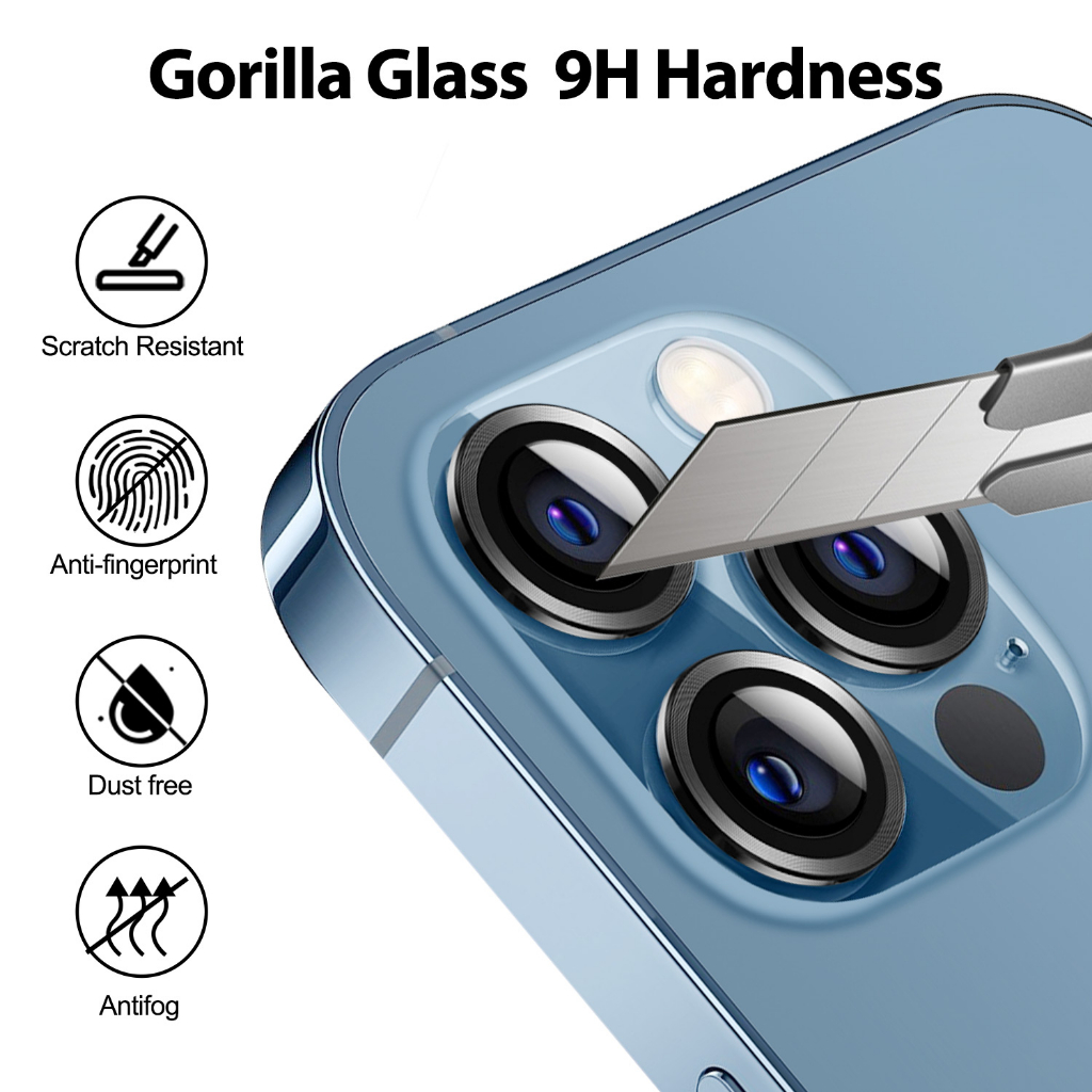 Ring Lensa Camera Protector Iphone 14 13 12 11 Pro Max Mini Plus Series Tempered Glass Pelindung Kamera