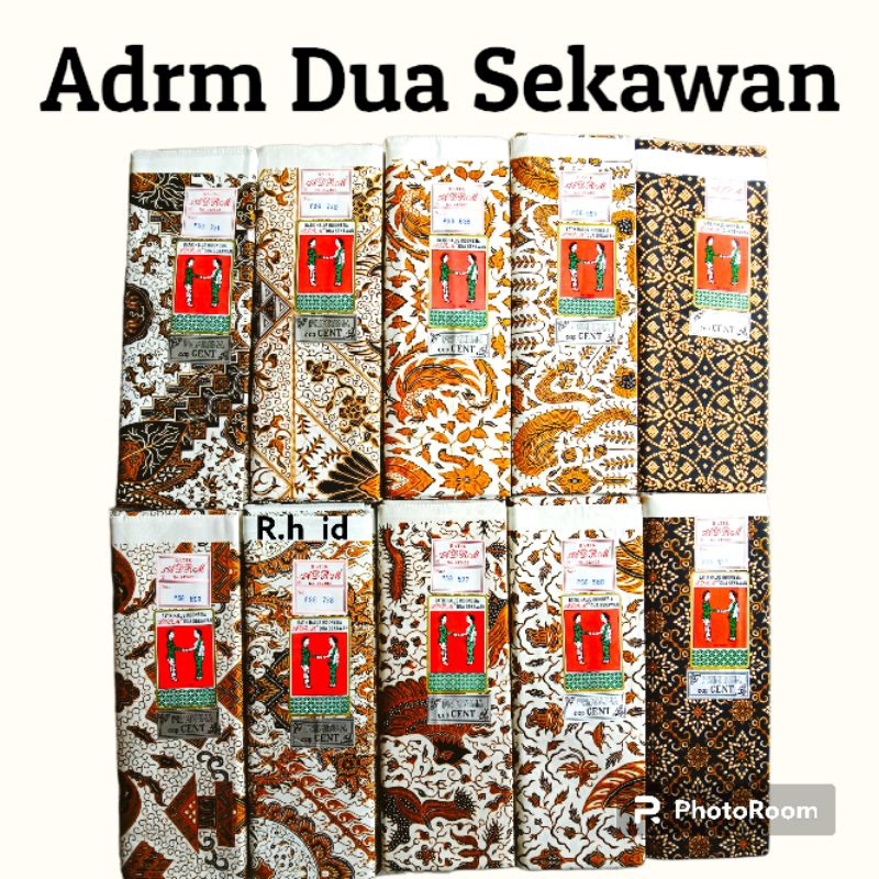 Kain Samping Katun Halus Spesial Cap Cent Original ADRM Dua Sekawan motif Jokjaan Taping Kebat Jarit