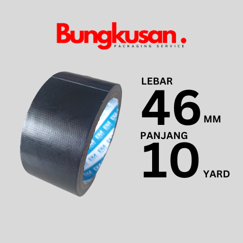 

Cloth Tape / Lakban Kain / Lakban Hitam merk EKA TAPE 2inch(46mm) x 10 Yards