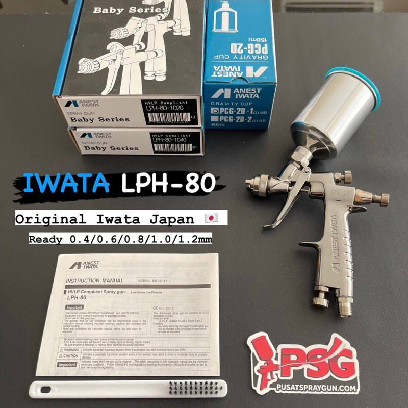 Iwata LPH-80 Mini Spraygun (Gun+Cup) - AIRCAP E4 MODEL