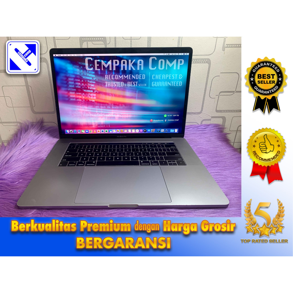 MacBook Pro Retina 15 2018 Core i7 16GB SSD 256GB VGA AMD 4GB Garansi