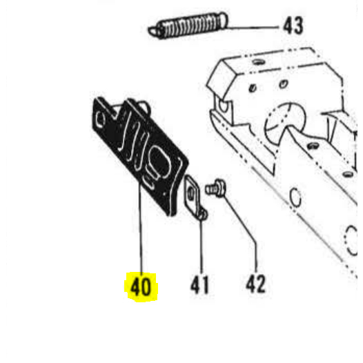 Looper Side Cover (Left) 105315001 Ori Taiwan Mesin Jahit Make Up YX-925 / B-925