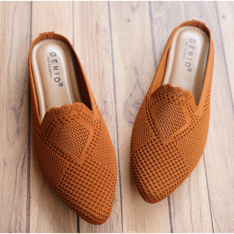 SEPATU FLAT RAJUT IMPOR WANITA GENIO