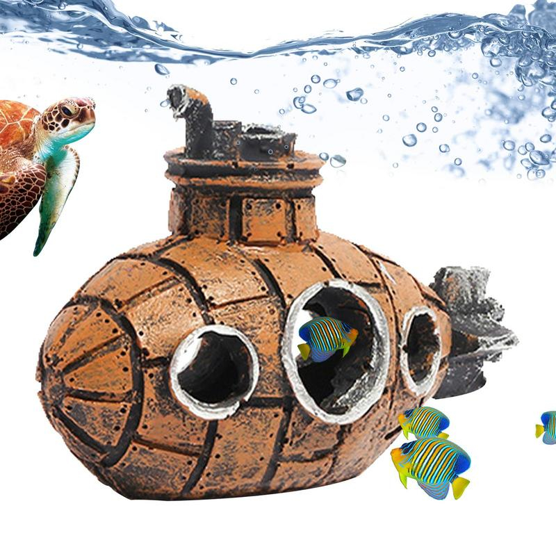 Hiasan aquarium kapal selam, dekorasi aquarium kapal selam, ornamen aquarium kapal selam, hiasan aqu