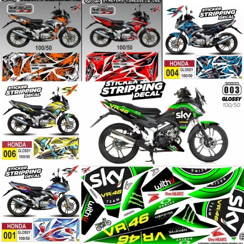 (Bisa COD) striping stiker decal Honda CS1 variasi full body sticker aksesoris eksterior motor CS1 1