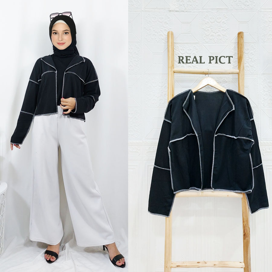 FIT TO JUMBO VIRAL ROMPI KEKINIAN OBRAS TERBALIK CARDIGAN WANITA GL FASHION