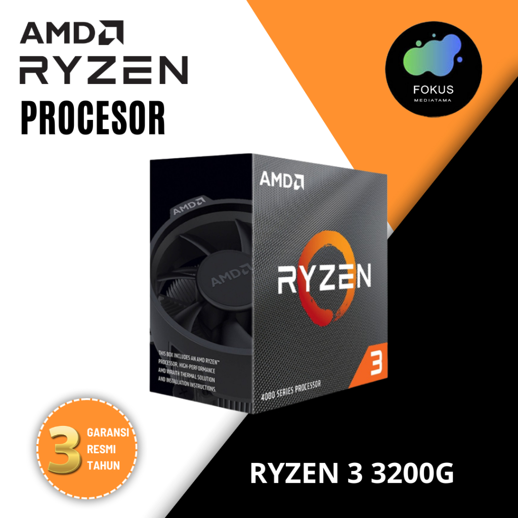 AMD Ryzen 3 3200G 4-Core 3.6GHz Radeon Vega 8 Graphics (Socket AM4)