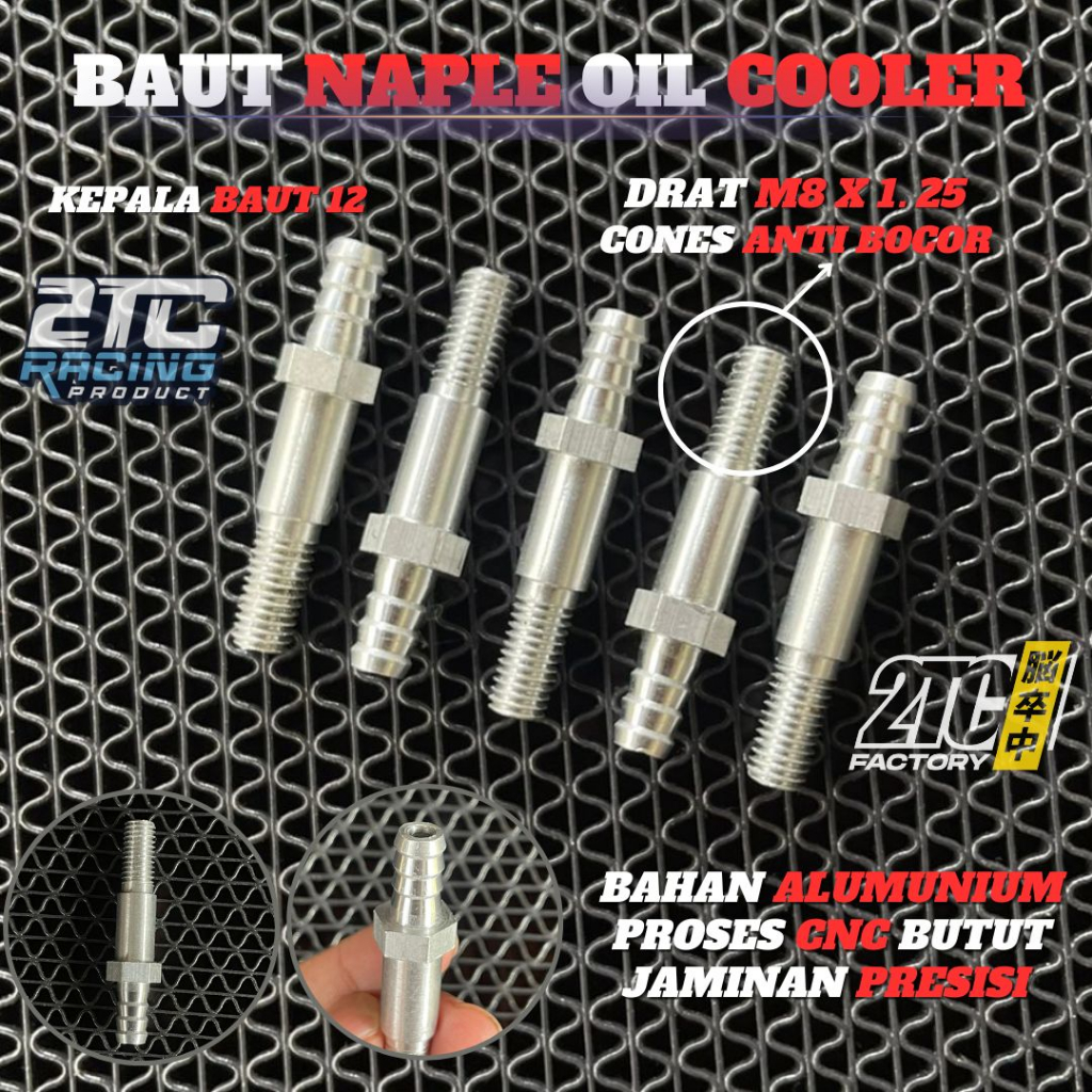 NAPPLE OIL COLLER UNIVERSAL BAUT 12 M8 baud nepel oil cooler crangkase dan head