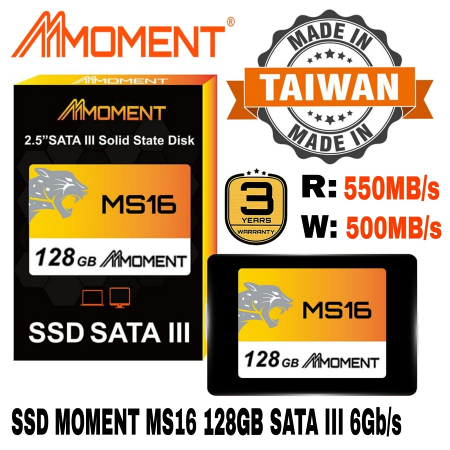 Moment SSD MS16 128GB / 256GB / 512GB / 1TB / 2TB sata 2,5&quot; High Speed