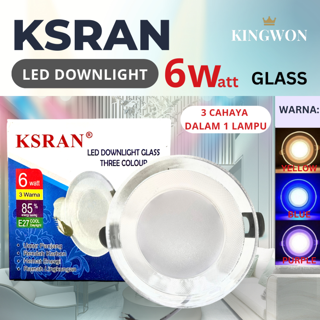 LAMPU DOWNLIGHT LAMPU LED PLAFON INBOW CEILING LAMPU PANEL RUMAH PANEL LISTRIK 3W 6W 9W 12W 16W WARNA PUTIH KUNING PINK BIRU KSRAN