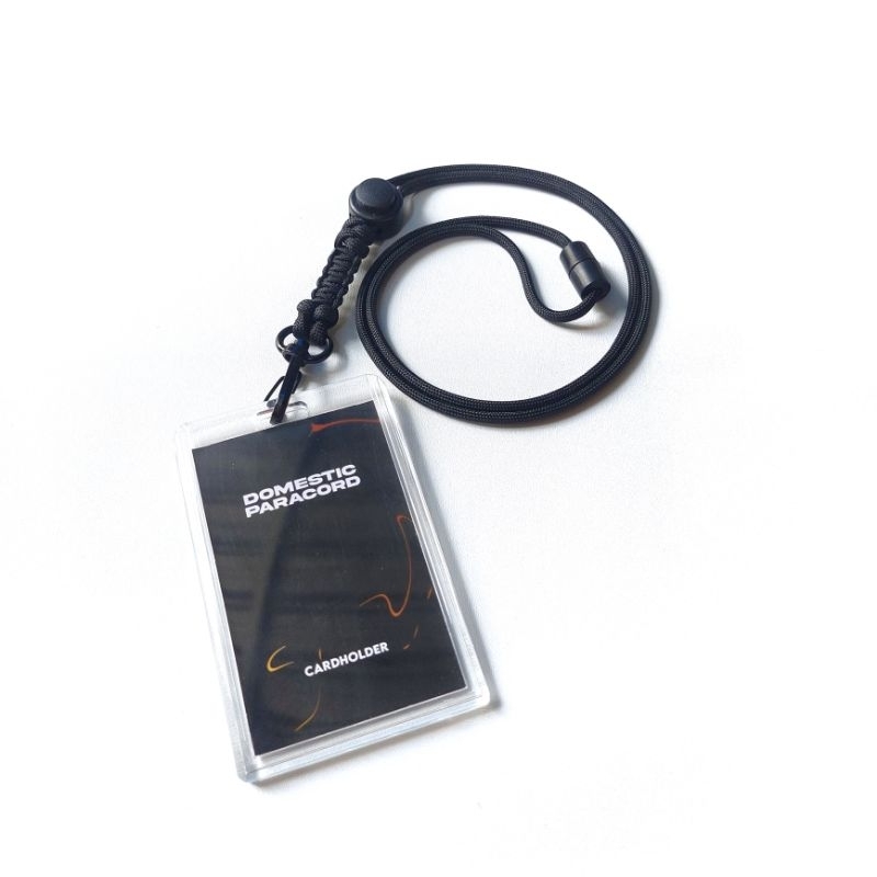 Lanyard gantungan id card holder name tag akrilik tali paracord kalung strap lanyard custom