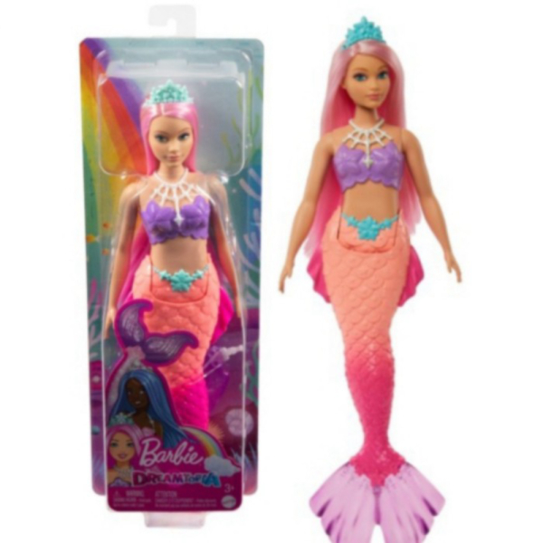 

Unik Boneka Barbie Mermaid Dreamtopia Pale Doll Curvy With Bright Pink Hair Diskon