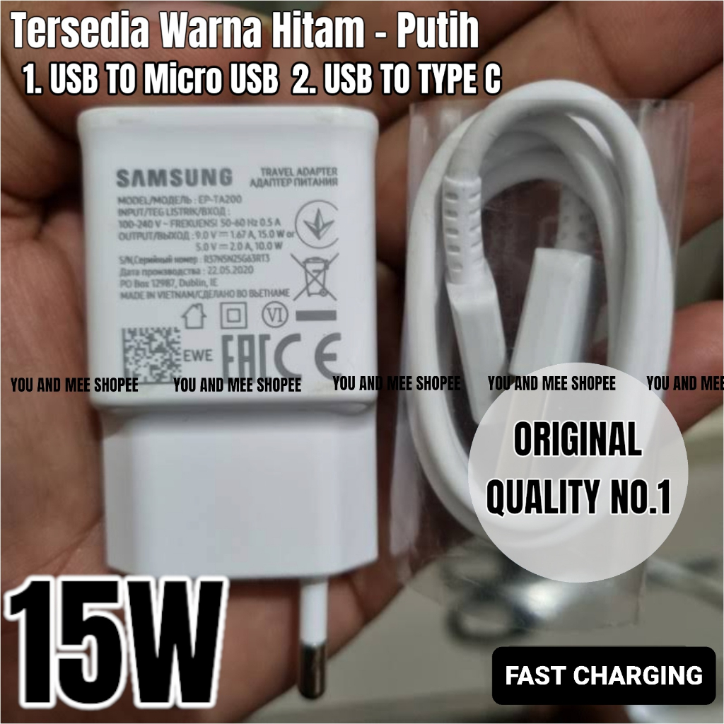 TC 15W FAST CHARGING Samsung A04 A04e A04s A03 A03s A02 A02s A01 A01 Core A21 A21s A10 A11 A10s M02 M02s S3 S4 S5 M01 Adatpor Isi Daya CEPAT CHARGERAN HP Fast Charge Adapter charging USB TO Type C MICRO ASLI Handphone Original Bagus Murah 5G 4G 15 W S E