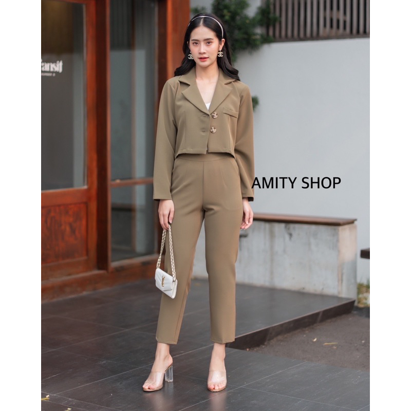 ATASAN AMITY MODEL CROP BLAZER IMPORT BANGKOK(BJAMY580)