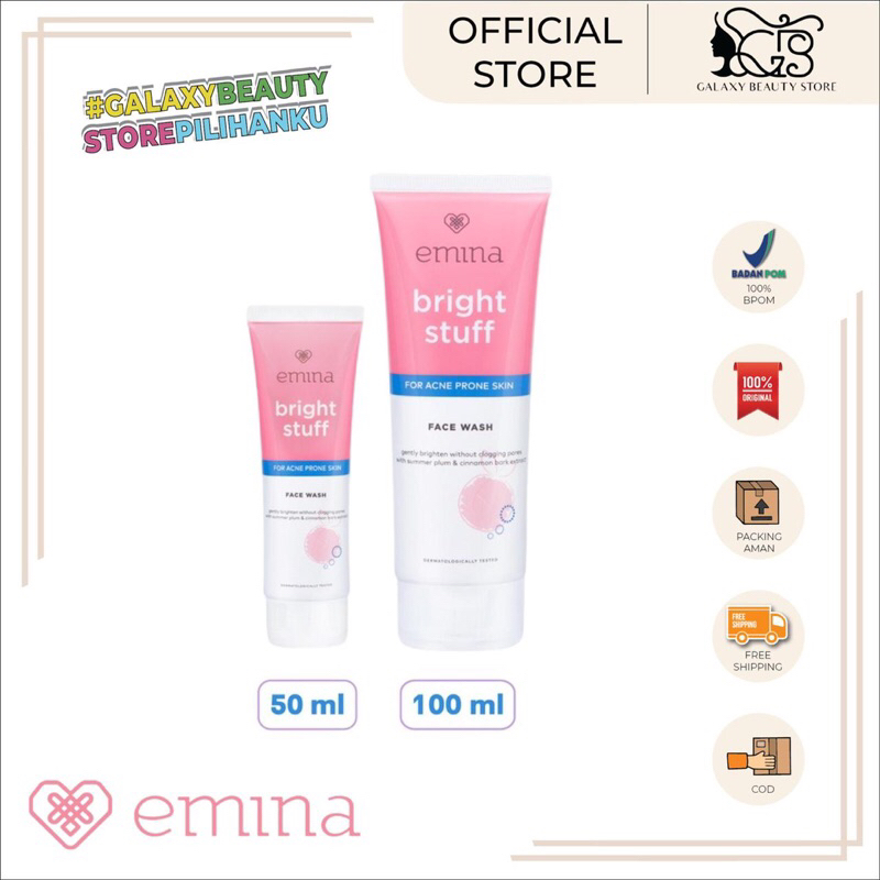 EMINA BRIGHT STUFF FOR ACNE PRONE SKIN FACE WASH / Emina Facial Wash for Acne