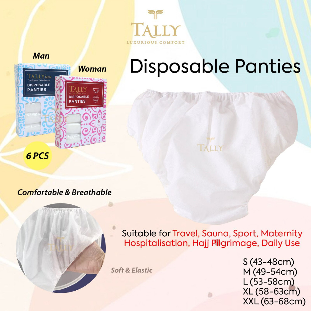 CD KERTAS TALLY - Tally CD Kertas Sekali Pakai Wanita / Pria Traveling Disposable Panties CELANA DALAM KERTAS PRIA WANITA TALLYCD KERTAS TALLY CELANA DALAM WANITA PRIA DISPOSABLE PANTIES