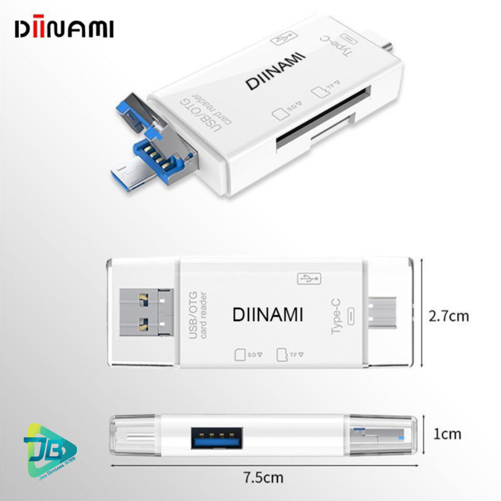 DIINAMI High Speed 6 in 1 OTG Card Reader USB 3.0 SD TF Micro SD Card Reader Type C Micro OTG Card Reader JB9020